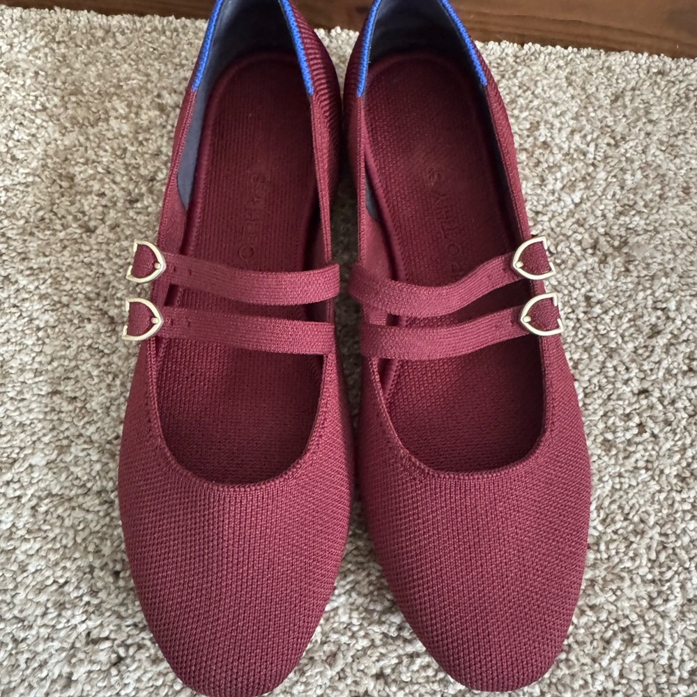 Rothy’s Double Buckle Mary Jane - cabernet - size 7.5 (eu 37.5) ♥️ - Picture 2 of 9